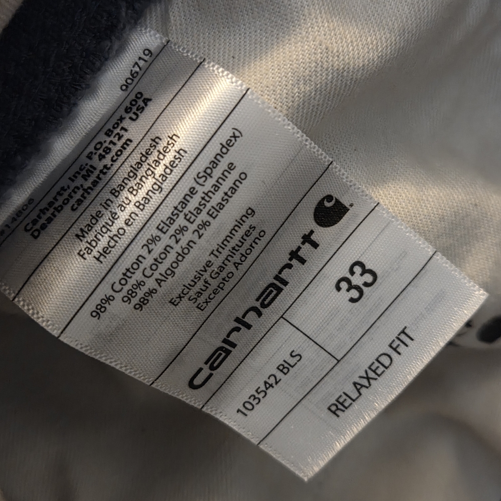 Men's Carhartt Blue Relaxed Fit Rugged Flex Cargo Shorts. Size 33 - Picture 6 of 6